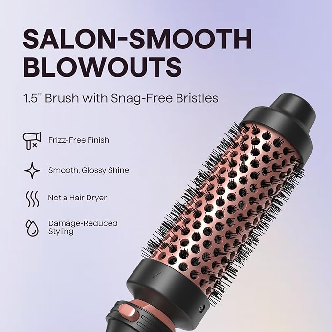 Wavytalk 5 in 1 Curling Iron Set with Curling Brush and 4 Interchangeable Ceramic Curling Wand (0.35"-1.25”), Wand Curling Iron Instant Heat Up, Dual Voltage Hair Curler (Pack of 2)