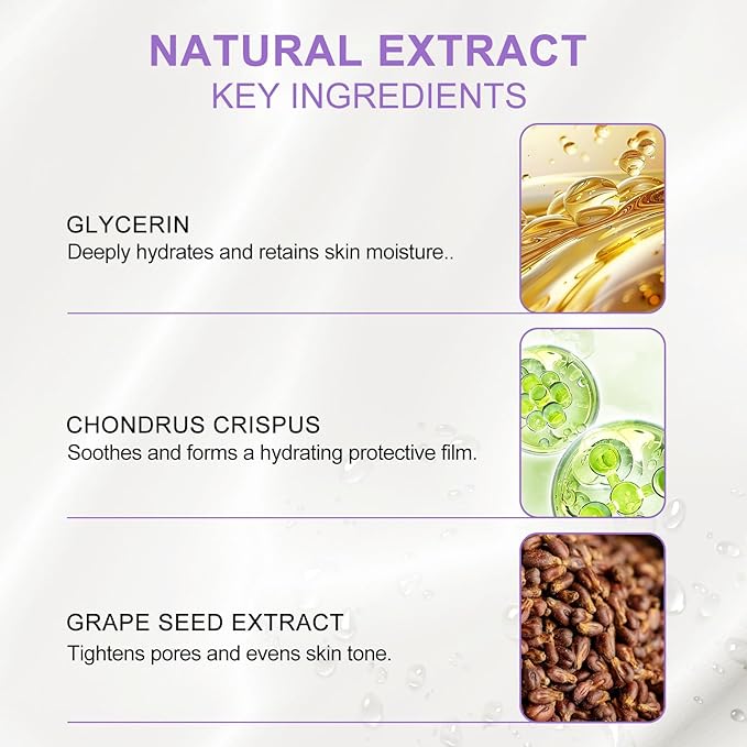 LAVONE Eye Mask - 30 Pairs Grape Seeds Under Eye Patches Skin Care Products - Eye Masks Skincare for Dark Circles and Puffiness, Reduce Wrinkles, Eye Bags and Fine Lines, for Women and Man