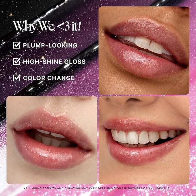 Nature Republic HONEY MELTING LIP GLITTER & PLUMPING (16 MIDNIGHT SPARKLE) SOFT LIP STICK Moisturizing Gloss, Volumizing formula, Color changing Sheer tint, Shine Glimmer Finish