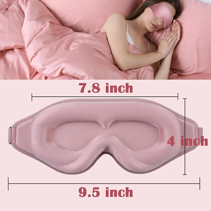 Sleep Mask for Women Eyelash Extension, Eye Mask for Lash Extensions No Pressure 3D Contoured Lash Extension Sleep Mask, Block Out Light Sleep Protector Eye Shade Cover for Travel Yoga Nap