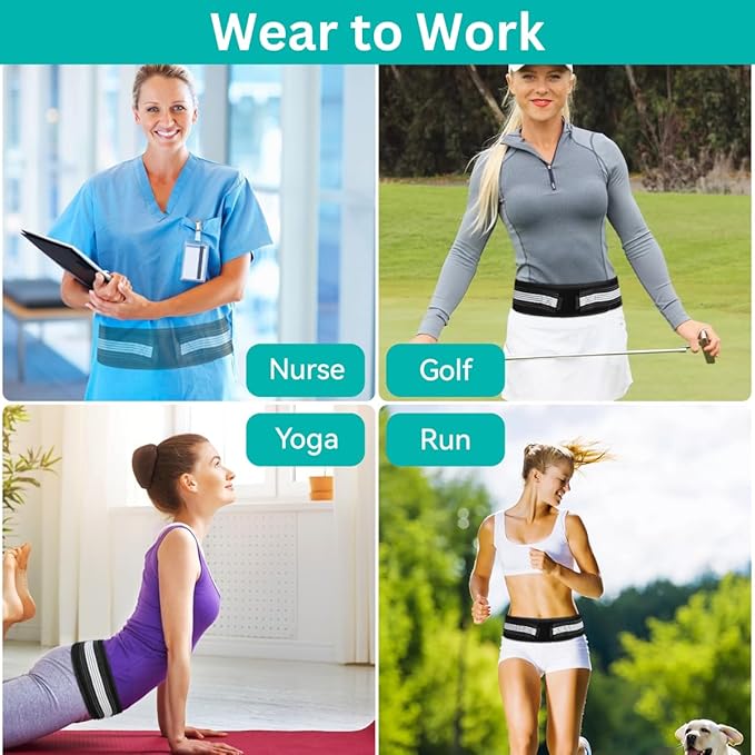 Lightweight Back Brace for Lower Back Pain Under Clothes - Relief from Sciatica, Spinal Stenosis & SI Joint Hip Pain - Breathable & Adjustable Lumbar Support Belt for Work and Exercise for Women & Men XL