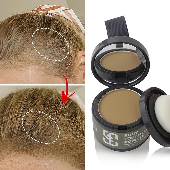 SOVONCARE Hairline Powder - Root Touch Up & Gray Hair Concealer for Men and Women, Instantly Covers Thinning Hair and Bald Spots, Natural-Looking Coverage Medium Blonde