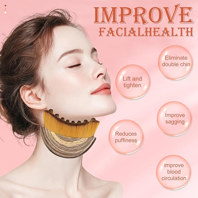 2PCS Lymphatic Contour Face Brush,3-in-1 Lymphatic Drainage Massager&Sculpting Tool,Ultra-Soft Facial Brush for Puffiness Relief & Glowing Skin,Portable Lymphatic Drainage Tool