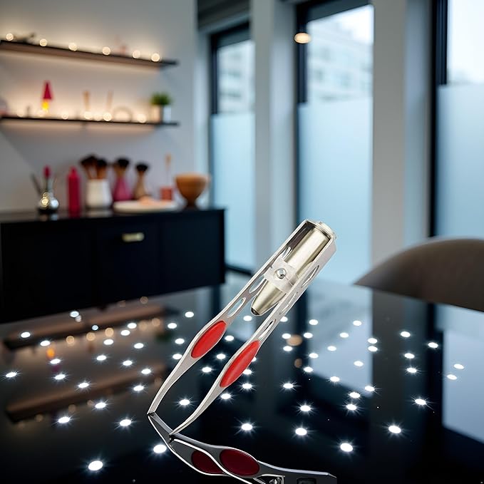 Tweezer With LED Light For Hair Removal Makeup Tool Eyebrow Eyelash Tweezers,Lash Trimmer,Round Trimmer,Brow Tools,Hair Tweezers,Ingrown For Tweezer