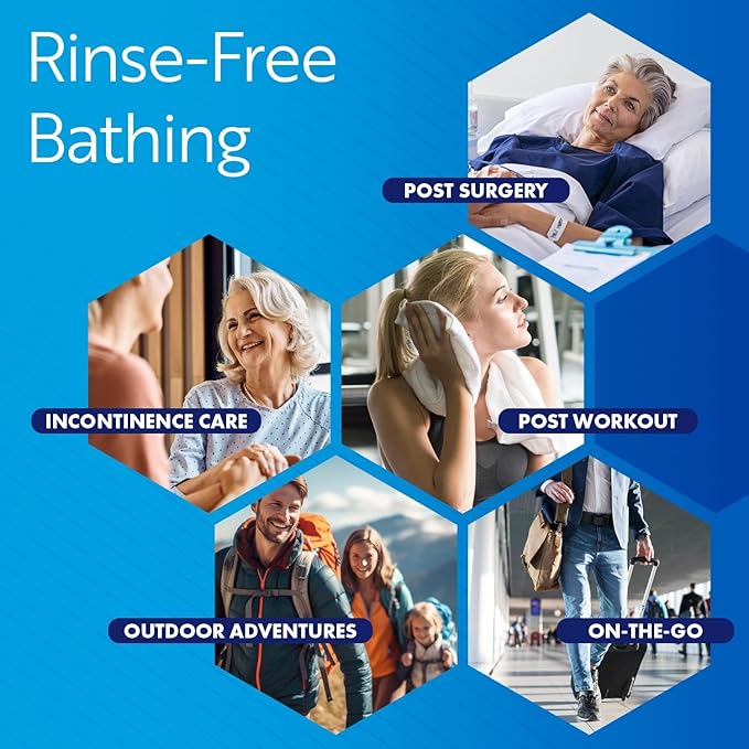 Homecare Pro Oversized Daily Cleansing Adult Wipes With 6 Moisturizers Wet Cleansing, Rinse Free, Bathing Wipes, Hospital Grade pH Balanced for Fragile Skin - | 48 Count XL |- 6 Pack