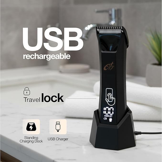 OTY Kit Get It All Head Shaver and Body Trimmer for Men, Bald Groomer and Intimate Trimmer, Waterproof Cordless 8-in-1 Complete Grooming Kit