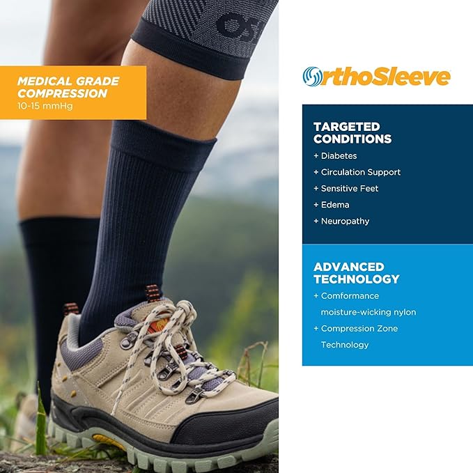 OrthoSleeve Diabetic & Neuropathy Socks (3 Pack)