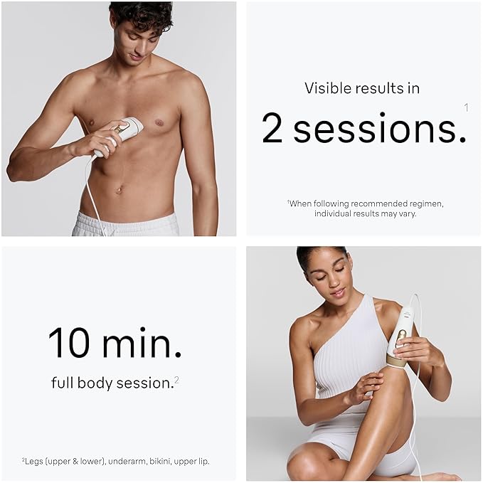 Braun IPL at Home Laser Hair Removal for Women and Men, Silk Expert Pro 5 PL5137 with Venus Swirl Razor, Permanent Visible Hair Reduction in Hair Regrowth for Body & Face, Corded, PL5137