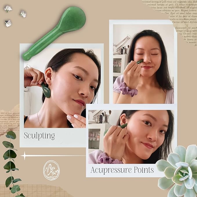 Mount Lai - The Gua Sha Facial Lifting Tool (Jade Gua Sha Spoon)