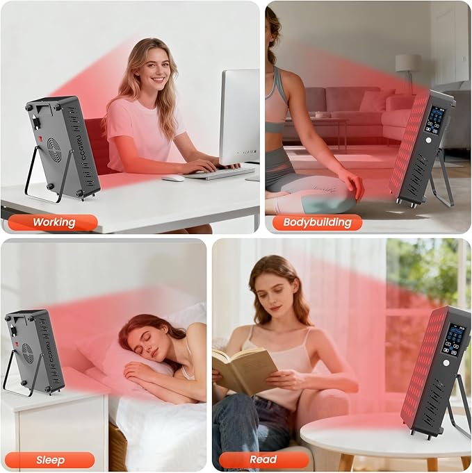 Red Light Therapy Panel for Face and Body -Near Infrared Red Light Device with Timer, RC, Dual Chip for Improve Sleep, Skin Health, Pain Relief -Upgraded Version in 2026