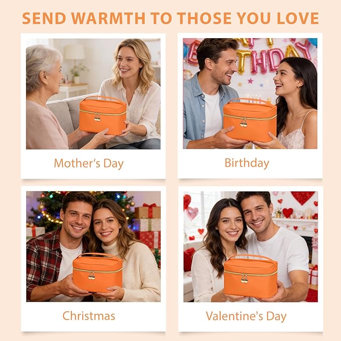 25 Pcs Valentines Day Gifts for Women, Bergamot & Rose Bath & Body Gift Set, Hydrating Skin Care Kit, Pamper Self Care Gifts, Leather Bag, Serum, Necklace, Christmas, Birthday, Mothers Day