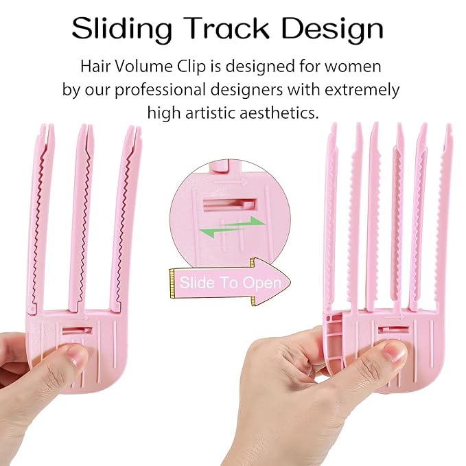 Volumizing Hair Clips for Women 2PCS, Hair Volume Clip Styling Tools Volumizing Comb for Fluffy Bangs Clips for Root Lift, Root Booster Clips