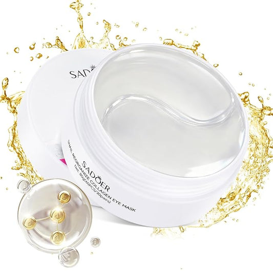 LAVONE Eye Mask - 30 Pairs Snail Under Eye Patches Skin Care Products - Eye Masks Skincare for Dark Circles and Puffiness, Reduce Wrinkles, Eye Bags and Fine Lines, for Women and Man