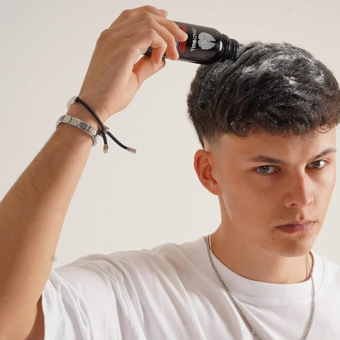 Crazy Bull Hair Space Dust Hair Texture Powder - Vegan Friendly Men - Lightweight Short-Medium Hair - 0.7 oz