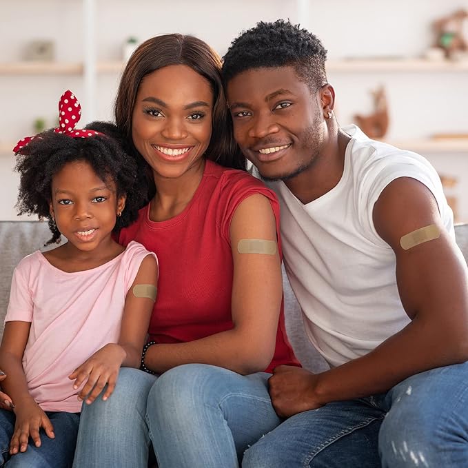 Sosation 200 Count Skin Color Bandages Flexible Fabric Adhesive Bandages Wound Care Strips Help Protect Cuts First Aid Favor for Cuts Scrapes Scratches Protection Inclusivity(Multicolor)