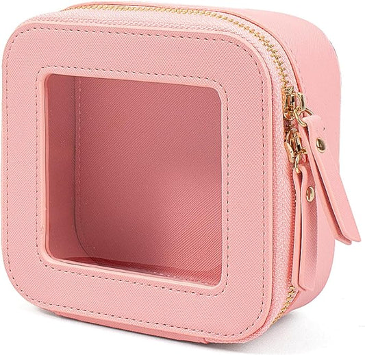 Travel Clear Makeup Bag Set, TSA Approved Cosmetic Bag Case with Zipper Portable Makeup Pouch Toiletry Bag Traveling Cosmetic Organizer Storage Bag Car Organizer Car Essentials