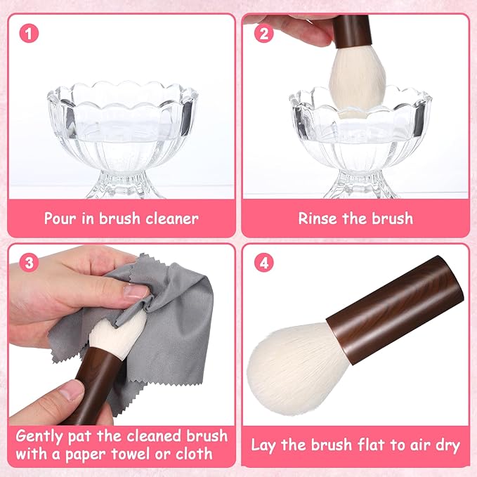 Dust Brush for Nails, Nail Art Dusting Powder Brush Soft Bristle Manicure Dust Cleaner Remover Cleaning Tool