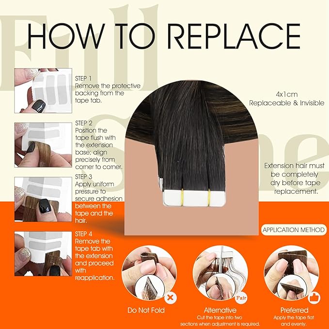 Full Shine Invisible Tape in Hair Extensions Human Hair Balayage Tape ins Human Hair Extensions Color 1B/6/1B Seamless Skin Weft Hair 22 Inch Double Sided Tapes for Women Add Length 50Gram 20Pcs