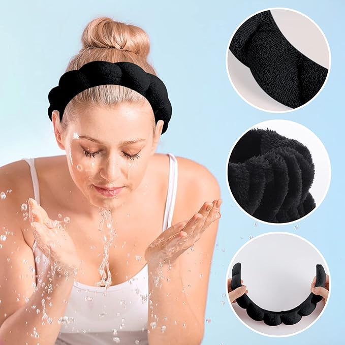 WSICSE Spa Headband for Washing Face, Skincare Headbands Puffy Padded Keep Hair Dry Valentines Day Gifts for Wife