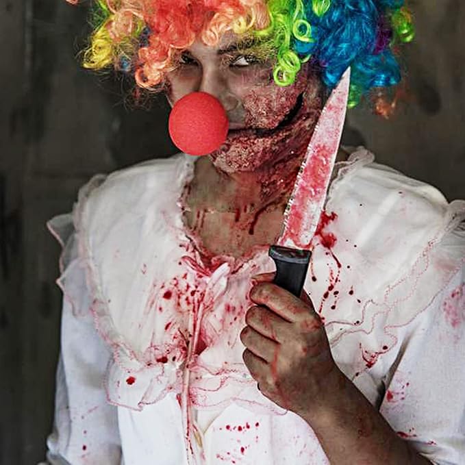 MEICOLY SFX Makeup Kit Scars Wax,Fake Blood Spray(2.1Oz) Halloween Special Effects Wound Wax(1.67Oz) with Spatula,Stipple Sponge,Coagulated Blood Gel(1.06Oz),5ml Castor Sealer,Scary Clown Makeup 01