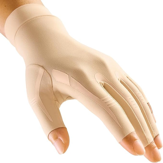 FREETOO Compression Gloves Men Women for Trigger Finger, Arthritis Gloves for Men for Pain, Carpal Tunnel Gloves with Grip for Swelling, Tendonitis, Circulation, Edema, Sleeping, Typing Skin XS