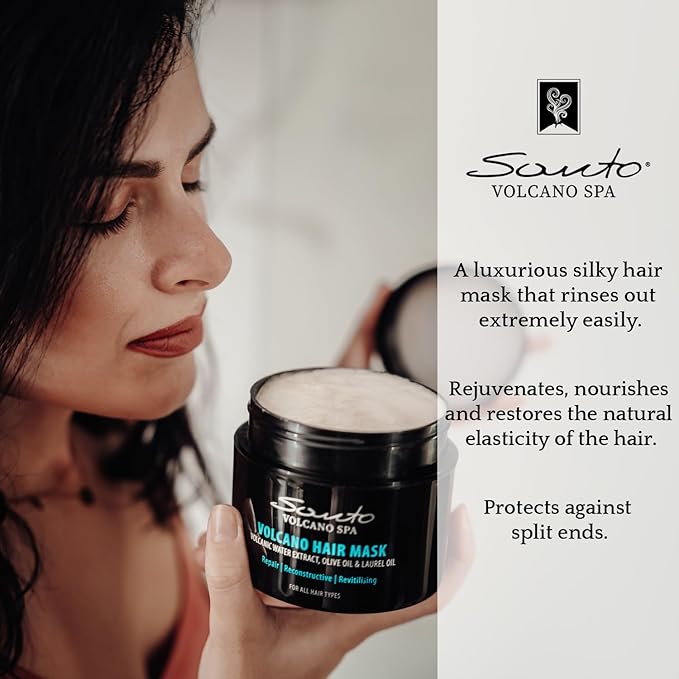 Volcano Hair Mask 200ml – Deep Hair Mask for Dry Damaged Hair – Reduces Breakage & Enhances Shine – Hair Treatment Mask for Dry, Damaged & Frizzy Hair