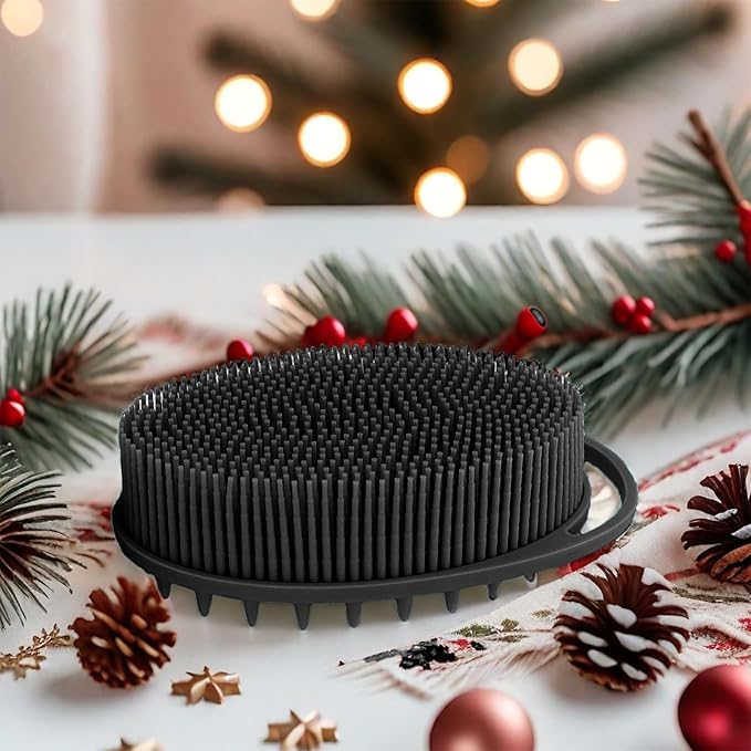 Silicone Body Scrubber – Dual-Sided Silicone Loofah for Shower, Set of 2 Soft Exfoliating Body Bath Shower Scrubber Loofah Brush Easy-to-Clean for Sensitive Kids Women Men All Kinds of Skin