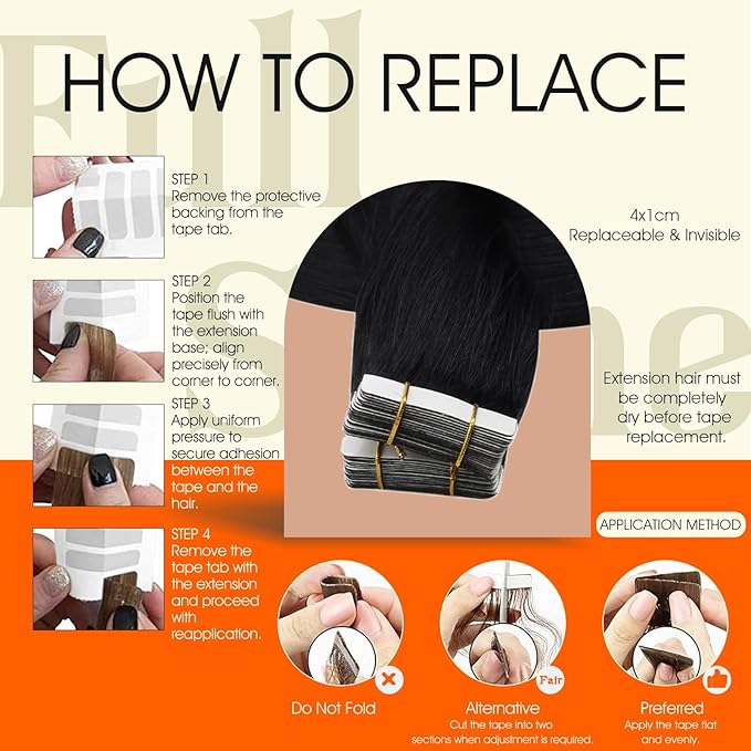 Full Shine Tape in Extensions Human Hair 14 Inch Color 1 Jet Black Pu Remy Tape in Hair Extensions Straight Hair 20 pcs Seamless Tape ins Skin Weft Glue in Human Hair Extension 50 Gram Add Volume