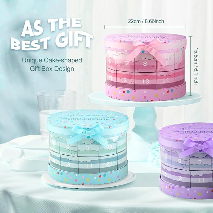 Color Nymph Kids Makeup Kit for Girl - 24 Days Beauty Mystery Box | Make Up Birthday Gift Set for Girls Ages 6-12, Makeup Gift Sets for Bday Countdown, Cosmetics Kit for Kids Teens #Mint Green