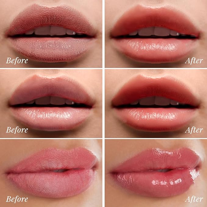 ANRCOLLECT Lip Scrub and Lip Mask Set- Lip Treatment Care Kit with 2 Lip Exfoliator Scrub & 2 Lip Butter Mask, Intense Hydration Set for Dry Chapped Cracked Lips (4 Pack), Valentines Day Gifts