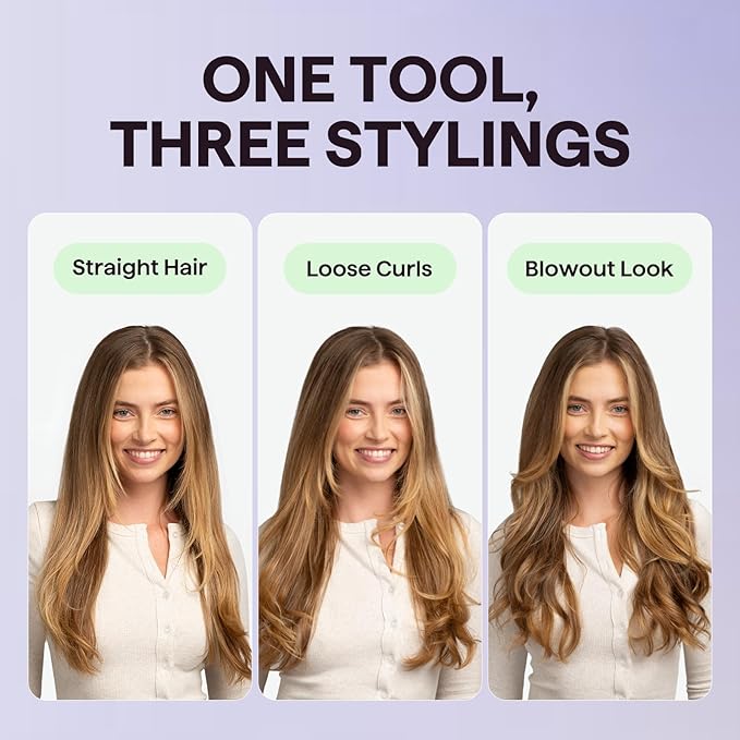 Wavytalk Thermal Brush, 1.5 Inch Ionic Thermal Round Brush Makes Hair Smoother Get Natural Curls (White)