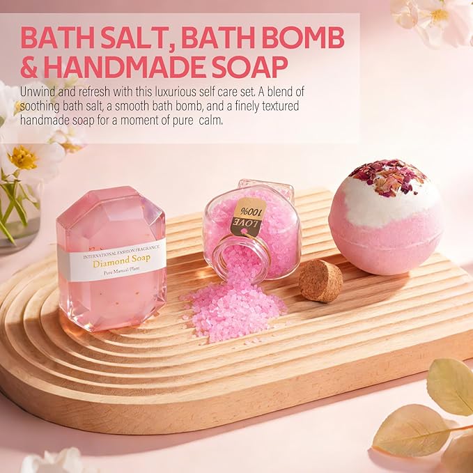 Birthday Gift Get Well Soon Gift -Valentines Day Gifts for Her Women Daughter Girlfriend Sister Wife Grandma,Self Care Gift Kit Get Well Relaxing Spa,Thinking of You Sympathy Gifts,Encouragement