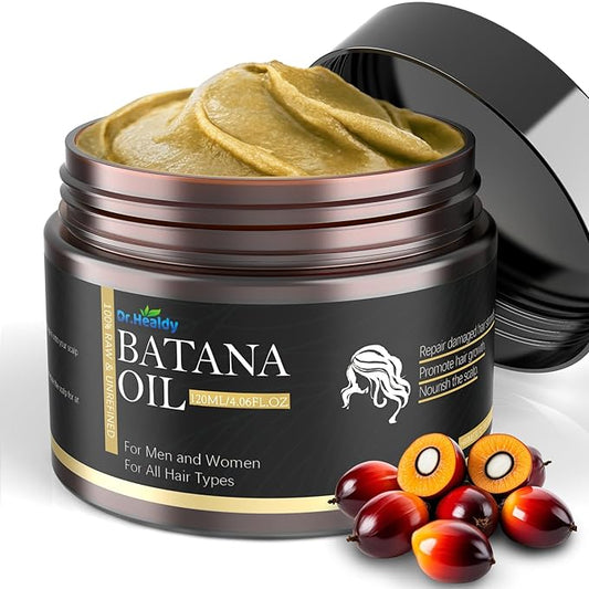 Batana Oil for Hair Growth - 100% Raw & Unrefined, Batana Oil Paste from Honduras for Fight Hair Loss, Reduce Split Ends & Nourish Scalp, for Men & Women - All Hair Types (4.06 Fl Oz)