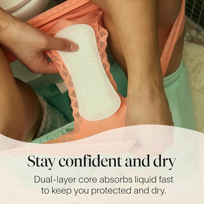 Cora 100% Organic Cotton Topsheet Period Liners (72 Regular Period Liners)