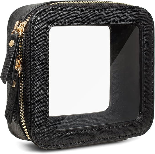 Travel Clear Makeup Bag Set, TSA Approved Cosmetic Bag Case with Zipper Portable Makeup Pouch Toiletry Bag Traveling Cosmetic Organizer Storage Bag Car Organizer Car Essentials