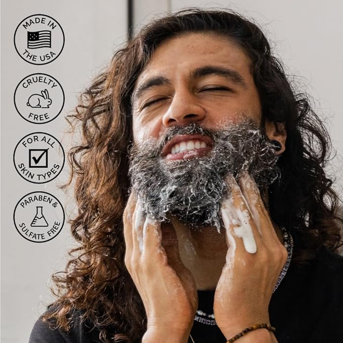ZEUS Beard Wash Set for Men, Shampoo & Conditioner Duo with Green Tea & Essential Oils, Hydrates, Softens & Strengthens Beard Hair (Made in USA) Verbena Lime
