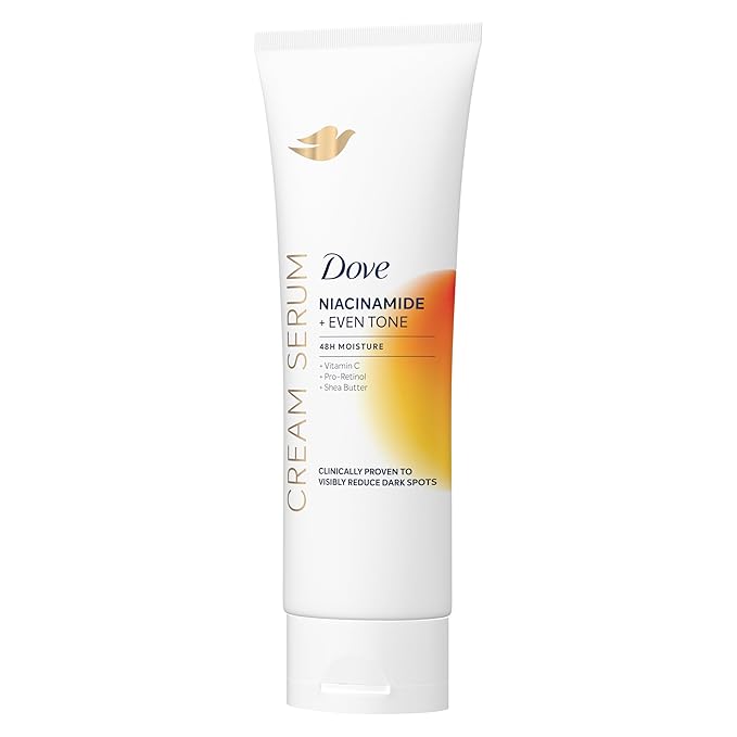 Dove Body Cream Serum Niacinamide + Even Tone for Dark Spots and Uneven Tone with Vitamin C, Pro-Retinol and Shea Butter Lotion, 8 oz