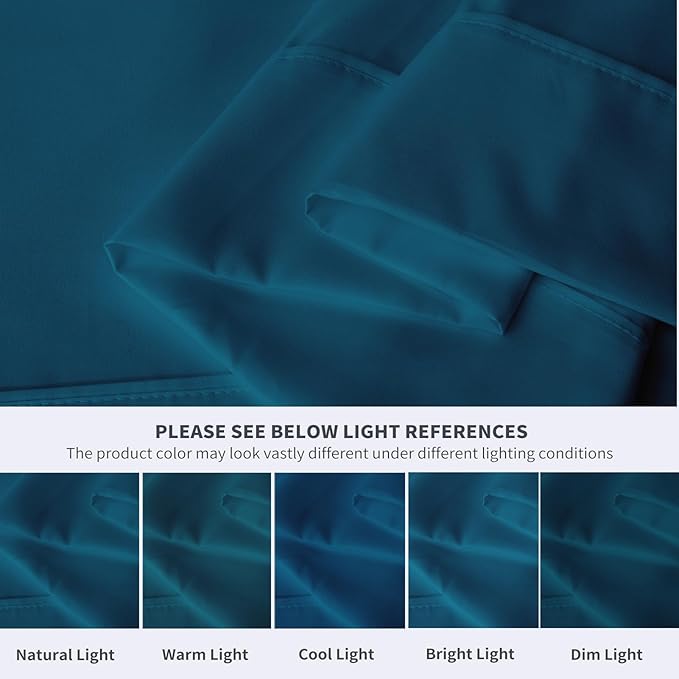 Maple&Stone Twin Flat Sheet 6 Pack,Premium Soft & Breathable,Brushed Microfiber Fabric,Anti-Shrinkage & Non-Fading,Bulk Flat Sheets Only Twin Size (Teal)