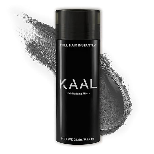 KAAL Hair Fiber for Thinning Hair, Instantly Transforms Your Hair Loss, User-Friendly Styling Powder for Men & Women, Suitable for All Hair Types, Natural Looking, Long Lasting, 0.97 oz, Gray