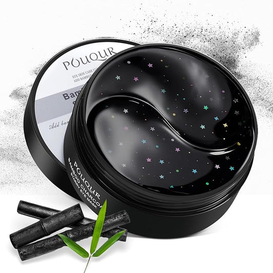 LAVONE Eye Mask - 30 Pairs Bamboo Charcoal Under Eye Patches Skin Care Products - Eye Masks Skincare for Dark Circles and Puffiness, Reduce Wrinkles, Eye Bags and Fine Lines, for Women and Man