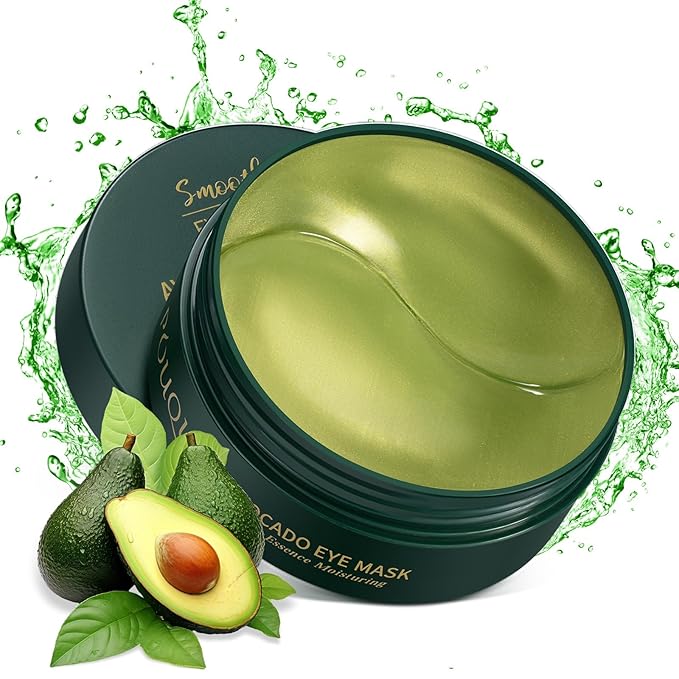 LAVONE Eye Mask - 30 Pairs Avocado Under Eye Patches Skin Care Products - Eye Masks Skincare for Dark Circles and Puffiness, Reduce Wrinkles, Eye Bags and Fine Lines, for Women and Man