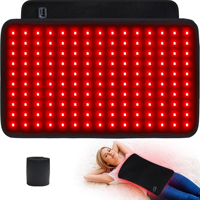 Red Light Therapy for Body Large 19.8" x 12" Infrared Heating Pad Wrap for Back Waist Shoulder Knee Feet Joints Pain Relieve, Diminish Inflammation, Ideal Gift