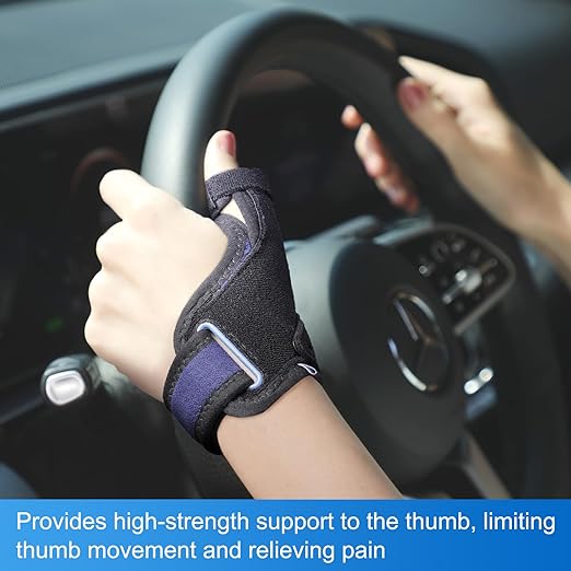 Velpeau Thumb Wrist Support Brace, CMC Thumb Spica Splint for Arthritis Pain, De Quervains Tenosynovitis, Trigger Thumb, Tendonitis, Sprain, Fits Both Left or Right Hands (Aluminum Insert Version, S)