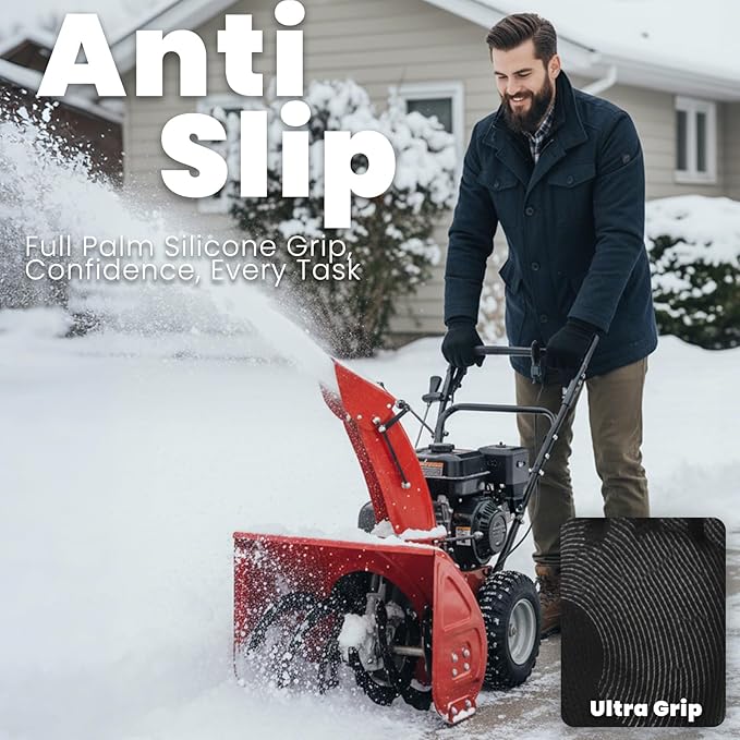 Winter Gloves Men Women, Thermal Merino Wool,6 Finger Touch Screen, Warm Fleece lined for Christmas