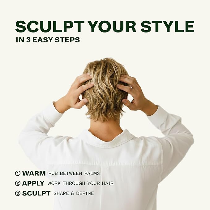 Scandinavian Biolabs Firm Hybrid Clay | Strong Hold, Semi-Matte Finish, Adds Texture & Volume, Water-Soluble, Plant-Based Formula, 90 mL/ 3 Oz