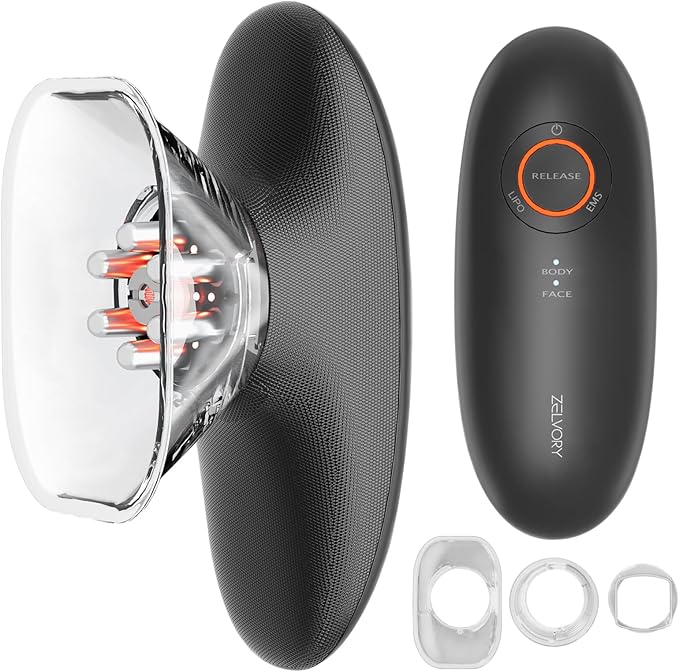 3-in-1 Body Sculpting Machine for Cellulite Remover, Electric Cellulite Massage Tool for Legs Belly Stomach Arms Fat, Home Used Body Sculptor Device with 3 Cups for Skin Tightening, Lymphatic Drainage