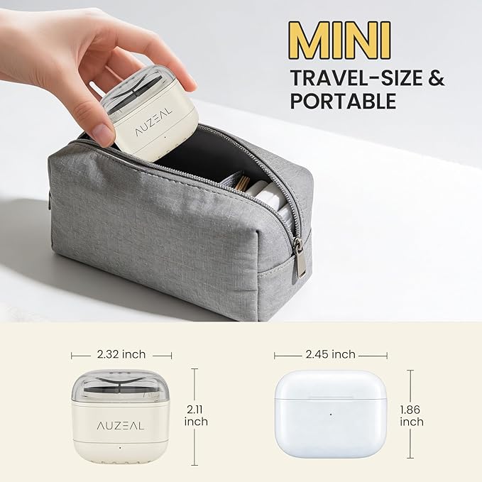 Mini Face Waxing Kit for Women, Facial Waxing Kit for Hair Removal, Eyebrow & Lip Wax Kit with 100g Beads, 50 Applicators, USB Fast Heat, Smart Constant Temp, Portable Size for Home & Travel