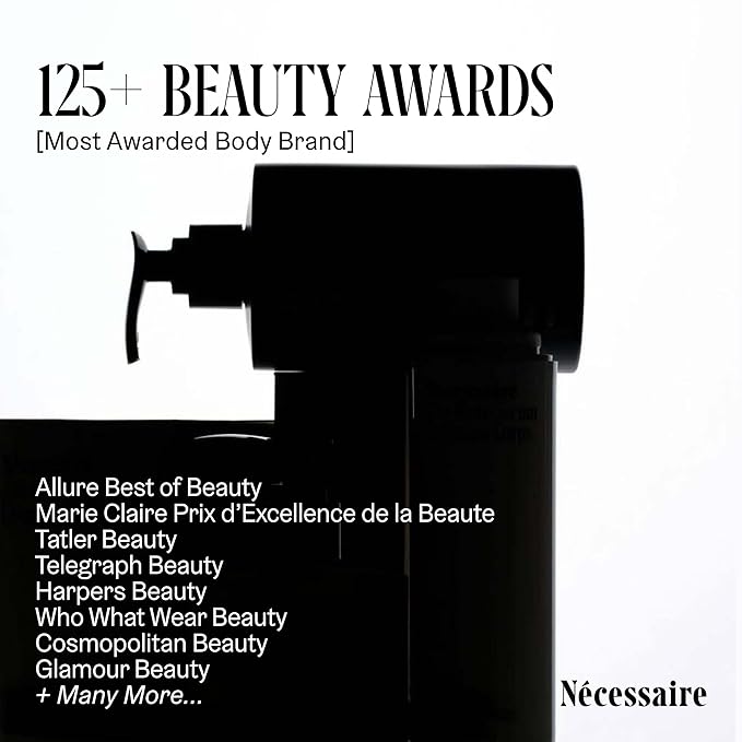 Nécessaire The Body Lotion - Fragrance-Free - Multi-Peptide Moisturizer - Firming Body Lotion for Women + Men. 2.5% Niacinamide. Non-Comedogenic + Hypoallergenic for Sensitive Skin – 450ml/15.2 fl oz