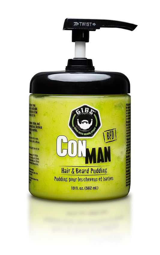 GIBS Grooming Con Man Hair & Beard Pudding, 19 Fl Oz