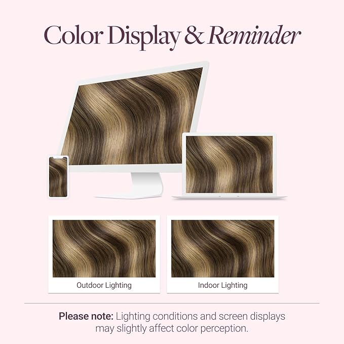 GOO GOO Tape in Hair Extensions Human Hair, 4/27/4 Balayage Chocolate Brown to Caramel Blonde, 4cm Wide Tape, 20inch 20pcs 80g, Real Human Hair, Seamless Tape in, Instant Length&Volume